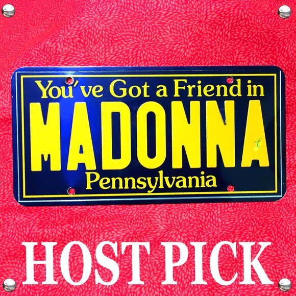 Madonna Other - Madonna License Plate Pennsylvania 👀👈🥰